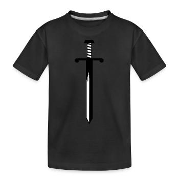 Schwert - Kinder Premium Bio T-Shirt - Schwarz - Vorne