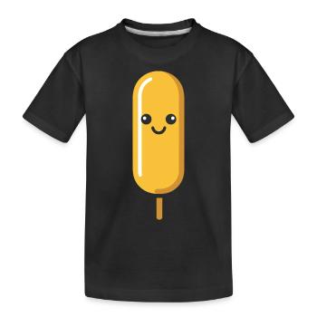 Mais Hundefutter - Kinder Premium Bio T-Shirt - Schwarz - Vorne