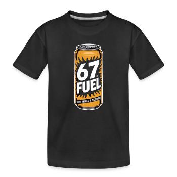 67 Fuel 100 Prozent Reines Koffein - Kinder Premium Bio T-Shirt - Schwarz - Vorne