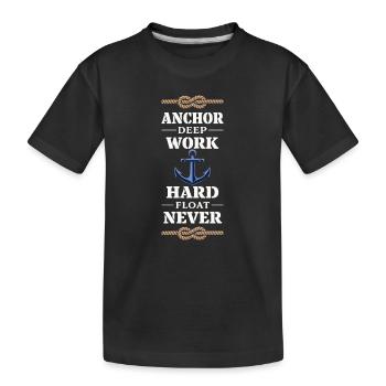 Seemannschaftsgeschenk Für Deckhand Ocean Work - Kinder Premium Bio T-Shirt - Schwarz - Vorne