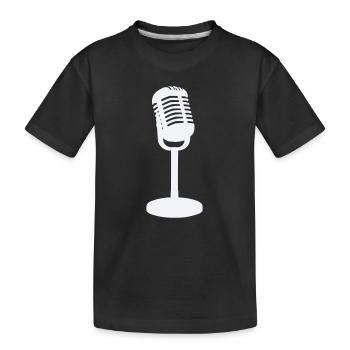 Microphone - Kids' Premium Organic T-Shirt - black - Front
