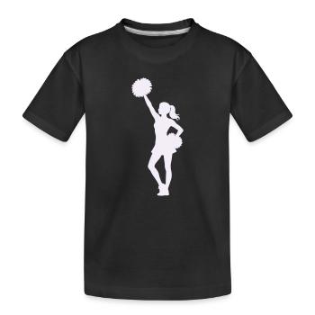 Silhouette de pom-pom girls avec pompons - T-shirt bio Premium Enfant - noir - Devant
