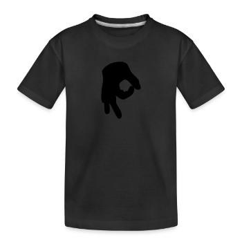 Reingelegt (Handzeichen) - Kinder Premium Bio T-Shirt - Schwarz - Vorne