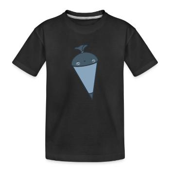 Joli cône d’école bleu - T-shirt bio Premium Enfant - noir - Devant