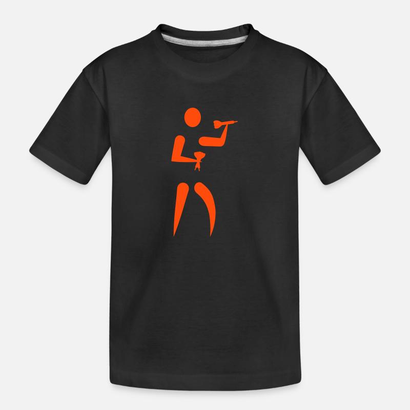 Darts - Kinder Premium Bio T-Shirt - Schwarz