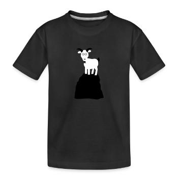 goat 3 - Kids' Premium Organic T-Shirt - black - Front