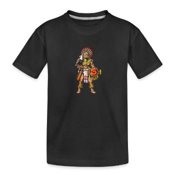 Aztec Eagle Warrior - Kids' Premium Organic T-Shirt - black - Front