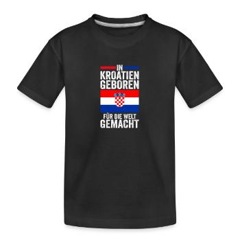 Croate Croate Croatie - T-shirt bio Premium Enfant - noir - Devant