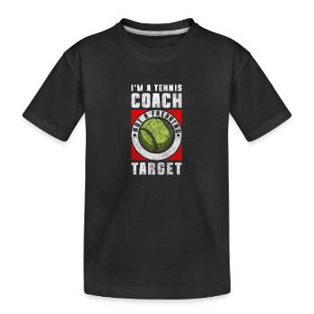 Tennis Ball Workout Court - Kids' Premium Organic T-Shirt - black - Front