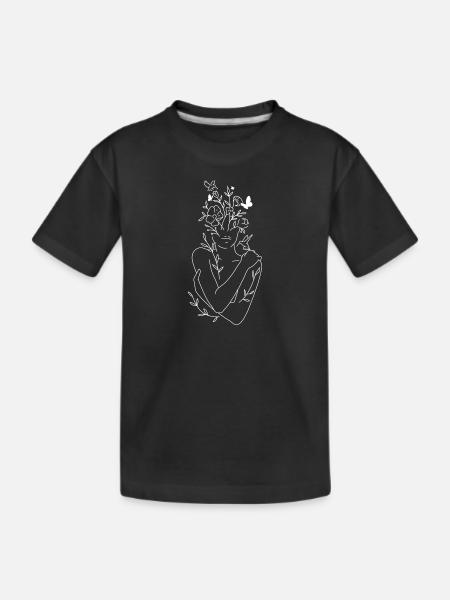 Selflove V-Day (hvit) - Premium økologisk T-skjorte for barn - svart