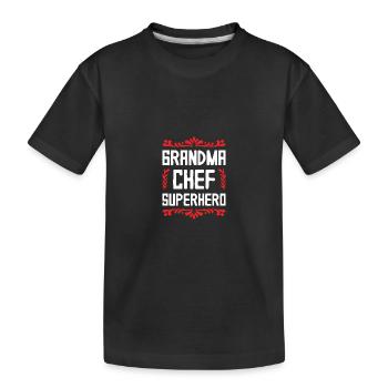 Mamie Chef Super-héroïne - T-shirt bio Premium Enfant - noir - Devant