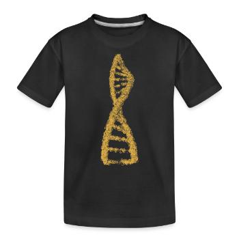 Science Biologie art ADN Génétique Motif - T-shirt bio Premium Enfant - noir - Devant