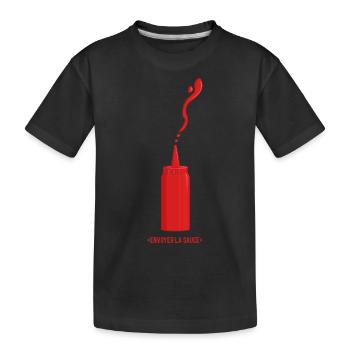 envoyer la sauce ketchup V2 - T-shirt bio Premium Enfant - noir - Devant