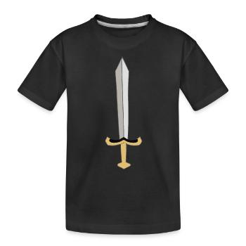 Schwert - Kinder Premium Bio T-Shirt - Schwarz - Vorne