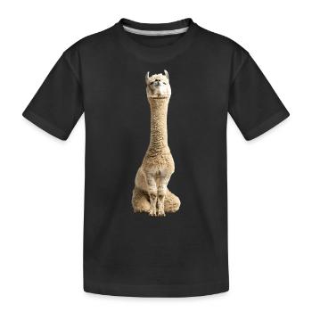 Alpaka - Kinder Premium Bio T-Shirt - Schwarz - Vorne
