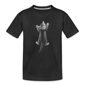 Kitten - Kids' Premium Organic T-Shirt - black - Front
