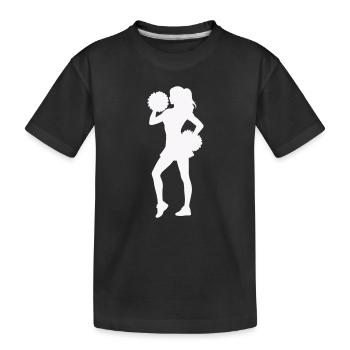 Silhouette de pom-pom girl avec pompons - T-shirt bio Premium Enfant - noir - Devant
