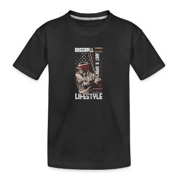 Joueur de baseball Entraîneur de sports de balle - T-shirt bio Premium Enfant - noir - Devant