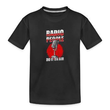 Fréquence vocale de l’émission de radio - T-shirt bio Premium Enfant - noir - Devant
