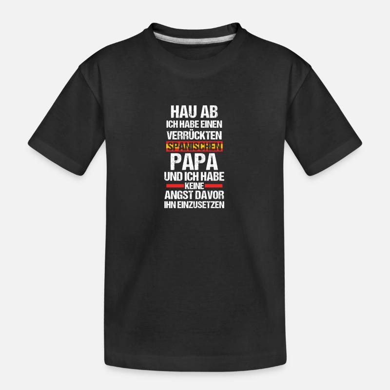 Espagnol, Papa, Papa, Espagne - T-shirt bio Premium Enfant - noir