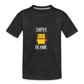 Frank - Kids' Premium Organic T-Shirt - black - Front
