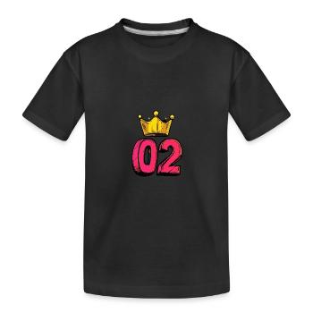 Jersey à 2 chiffres Couronne - T-shirt bio Premium Enfant - noir - Devant