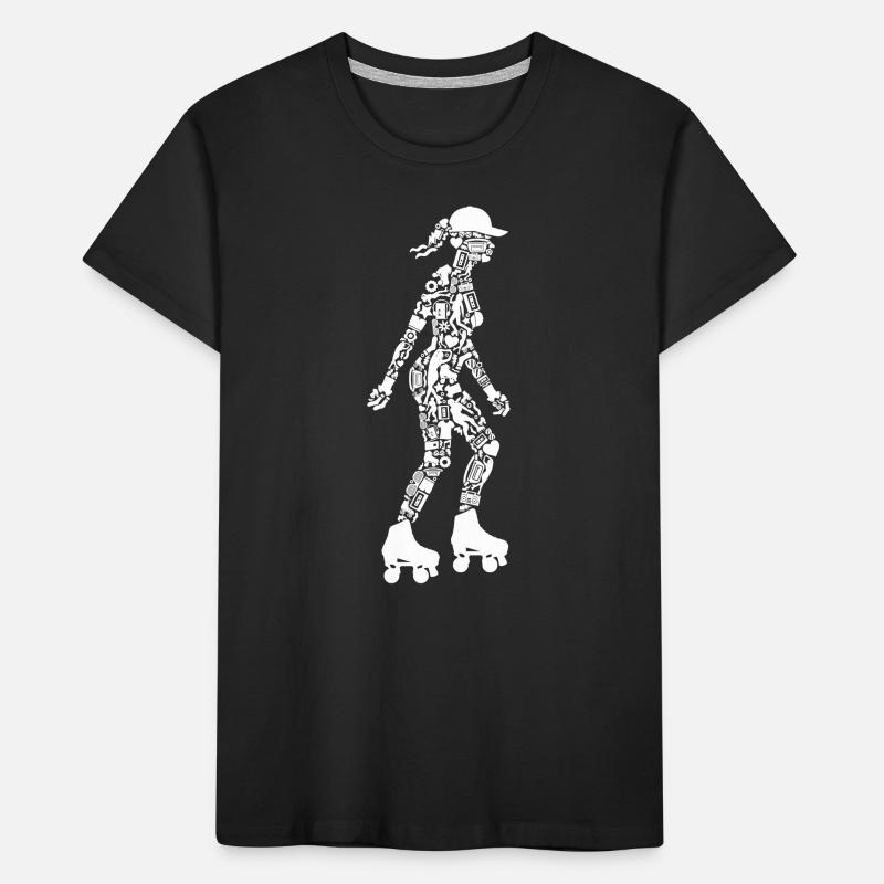 Rollschuh Mädchen Roller Skating Rollschuhe Kinder Premium Bio T-Shirt