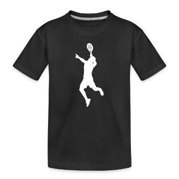Padel Player Silhouette Padel Player Padel Tennis - Kids' Premium Organic T-Shirt - black - Front