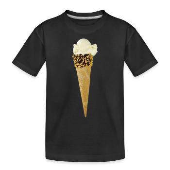 eis eiscreme restaurant ice cream sundae51 - Kinder Premium Bio T-Shirt - Schwarz - Vorne
