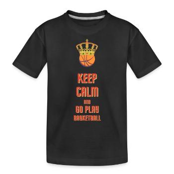 Soyez calme et allez jouer au basket ! - T-shirt bio Premium Enfant - noir - Devant