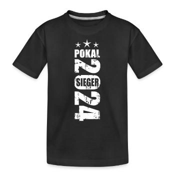 Pokalsieger 2024 - Kinder Premium Bio T-Shirt - Schwarz - Vorne