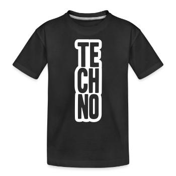 Techno Love Citation Dire Musique Fête Célébrer Logo - T-shirt bio Premium Enfant - noir - Devant