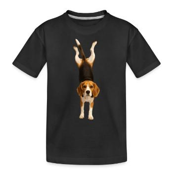 Beagle - Kinder Premium Bio T-Shirt - Schwarz - Vorne