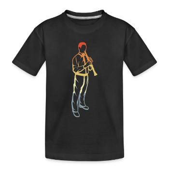 Clarinets Boy - Kids' Premium Organic T-Shirt - black - Front