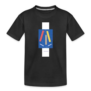 Abstrakte Farbpinsel Grimmiges Gesicht - Kinder Premium Bio T-Shirt - Schwarz - Vorne