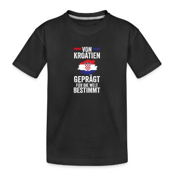 Croate Croate Croatie - T-shirt bio Premium Enfant - noir - Devant