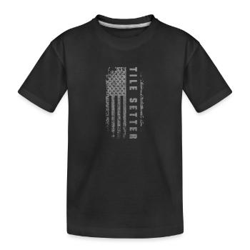 Apprenti artisan carreleur - T-shirt bio Premium Enfant - noir - Devant