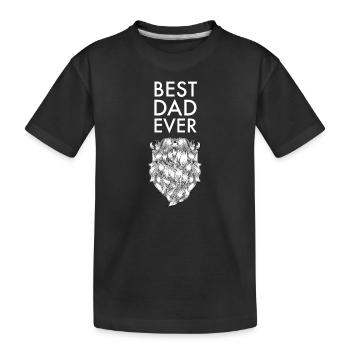 Meilleur père de barbe Fête des pères Papa Père - T-shirt bio Premium Enfant - noir - Devant