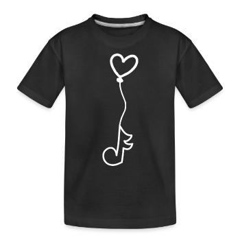 Herz Musik Komponist Musiker - Kinder Premium Bio T-Shirt - Schwarz - Vorne