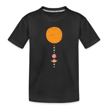 Sonnensystem und Planeten: Astronomisches Geschenk - Kinder Premium Bio T-Shirt - Schwarz - Vorne