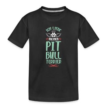 J’adore mon Pit Terrier - T-shirt bio Premium Enfant - noir - Devant