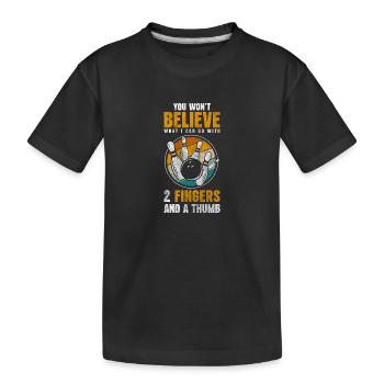 Bowlingkugel Bahn Verein Bowling Verein - Kinder Premium Bio T-Shirt - Schwarz - Vorne