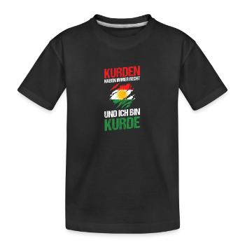 Kurds Kurdistan - Kids' Premium Organic T-Shirt - black - Front