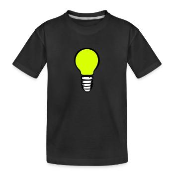 Glühbirne 3farbig - Kinder Premium Bio T-Shirt - Schwarz - Vorne