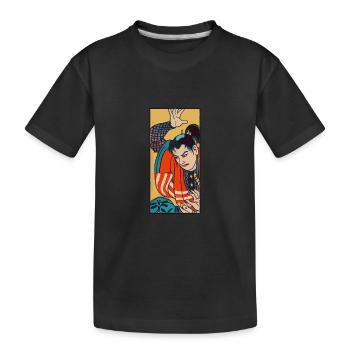 Samurai - Kinder Premium Bio T-Shirt - Schwarz - Vorne
