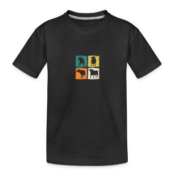 Bovins de buffle Bœufs - T-shirt bio Premium Enfant - noir - Devant