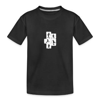 Joueur de football Football - T-shirt bio Premium Enfant - noir - Devant