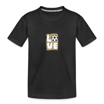 Joueur de football Football - T-shirt bio Premium Enfant - noir - Devant