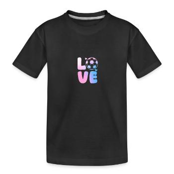 Joueur de football Football - T-shirt bio Premium Enfant - noir - Devant