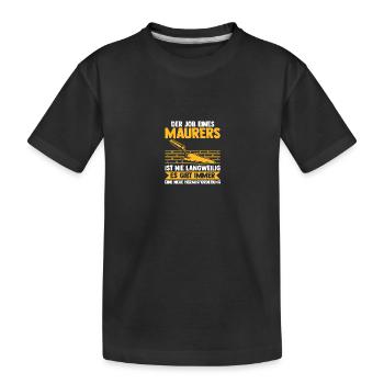 Master Bricklayer Journeyman Bricklayer - Kids' Premium Organic T-Shirt - black - Front